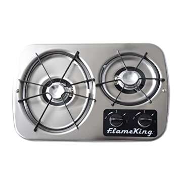 Flame King YSNHT600 2-Burner RV Cooktop - Portable Cooking Power