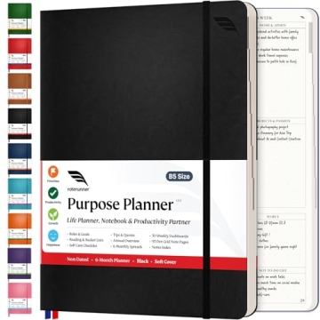 Roterunner Purpose Planner Notebook for Daily Productivity Goals