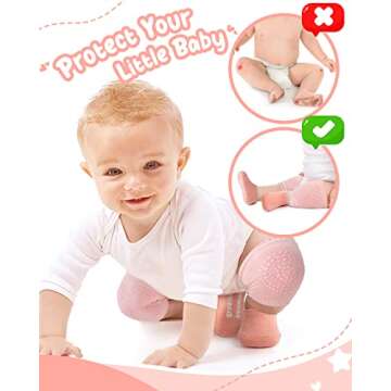 BOSONER Baby Crawling Anti-Slip Knee and Socks for Boys And Girls Best Infant Gift, Unisex Baby Todd...