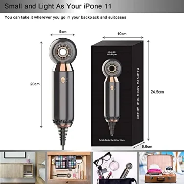 Dr. Pillow Fast Drying Hair Blow Dryer, Travel Friendly