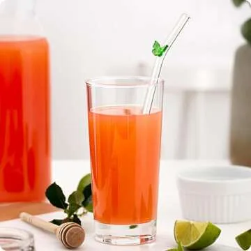 Charming Snowfall Butterfly Glass Straws - 6 Pack for All