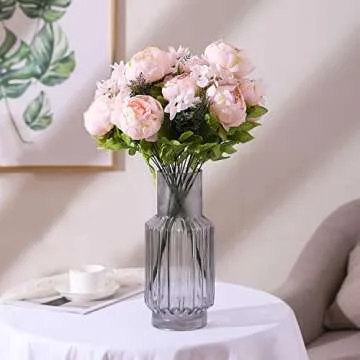 Duovlo Artificial Silk Peony Bouquets for Weddings
