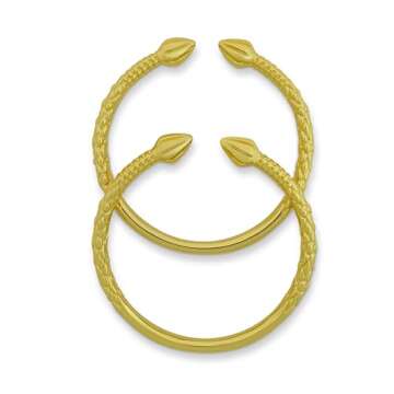 NYCFASHIONJEWELS Gold Acorn Bangles, 22K Gold, Solid Acorn End Cocoa Pod West Indian Bangles for Wom...