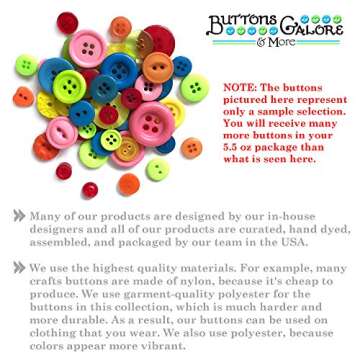 Buttons Galore and More Basics & Bonanza Collection – Extensive Selection of Novelty Round Buttons for DIY Crafts, Scrapbooking, Sewing, Cardmaking, and Other Art & Creative Projects