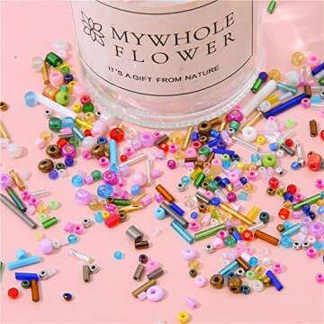 Niziky 1000PCS Mixed Glass Seed Beads for Jewelry Making