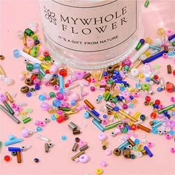 Niziky 1000PCS Mixed Glass Seed Beads for Jewelry Making