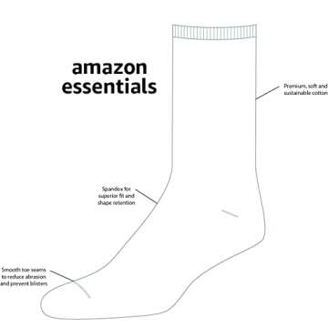 Buy Amazon Essentials Men's Comfortable Dress Socks Online