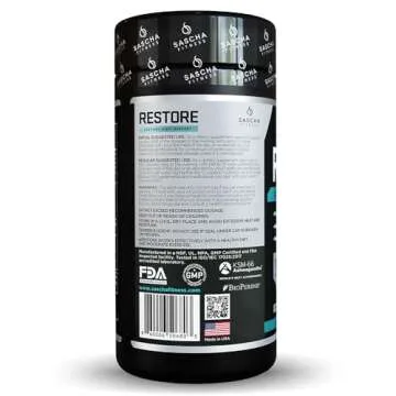 SASCHA FITNESS Cortisol Night Support Pills For Metabolism, Hormonal Support, Inmune System, Restor, Weight Loss Supplements-Vegan-120 Natural Cap