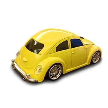 Wireless Mouse, TDRTECH Cool Sports Car Shaped Mouse 2.4GHz Optical Gaming Mouse for Computer PC Notebook Laptop - Yellow