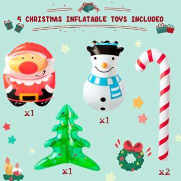 Haooryx Christmas Inflatable Decorations Set - 5Pcs
