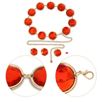 Kuberas Cosplay Waist Belt with Red Stones for Girls