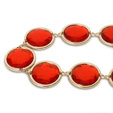 Kuberas Cosplay Waist Belt with Red Stones for Girls