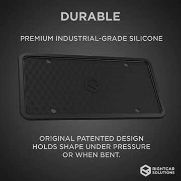 Rightcar Solutions Silicone License Plate Frame | The Original Premium Grade Silicone Car Plate Fram...