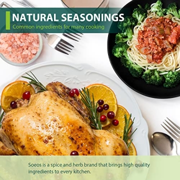 Soeos Black Peppercorns Himalayan Salt Set with Grinders