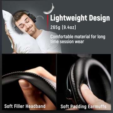 FIFINE Studio Monitor Headphones for Recording & Podcasting