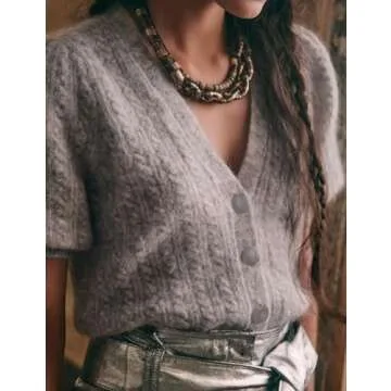 Stylish Puff Sleeve Cardigan for Women by Bianstore