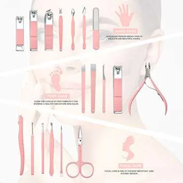 Bekit 18-in-1 Stainless Steel Manicure Set - Travel Ready