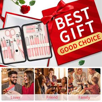 Bekit 18-in-1 Stainless Steel Manicure Set - Travel Ready