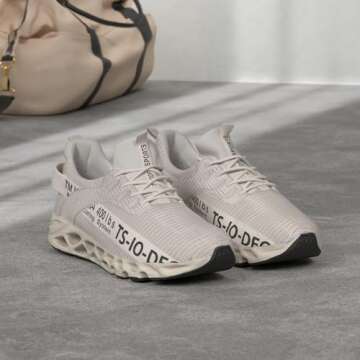 FRSHANIAH Sneakers for Women Slip On Sport Running Shoes Blade Tennis Walking Shoes Sneaker Gym Runn...