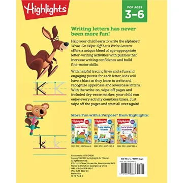 Highlights™ Write-On Wipe-Off Let's Write Letters Activity Book