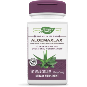 Nature's Way AloeMaxLax - Vegan Constipation Relief with 4-Herb Blend
