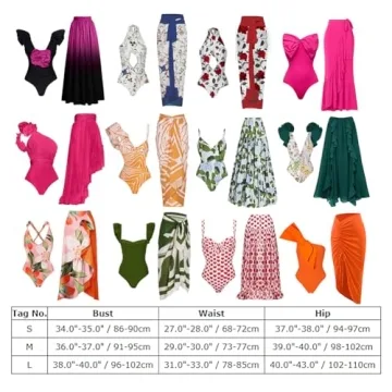 Stylish Women's One Piece Swimsuits with Cover Wrap Skirt