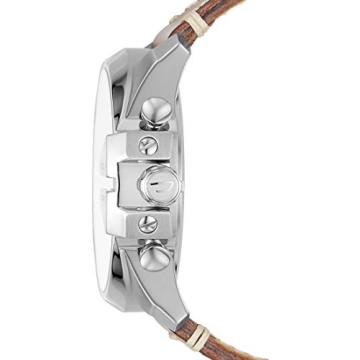 Diesel Mega Chief Chronograph Men's Watch - Silver/Brown