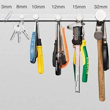 TRYMAG Small Strong Magnets, 6 Different Size, 255Pcs Rare Earth Magnets for Crafts, Heavy Duty Neodymium Magnets Round Refrigerator Magnets for Whiteboard, Billboard in Home, Kitchen, Office, School