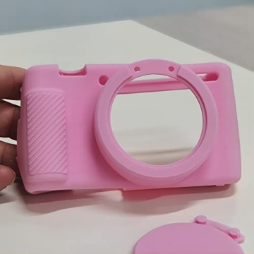Yisau Sony ZV-1 Camera Case Pink Soft Protector with Accessories