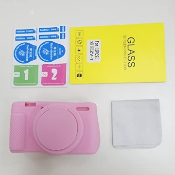 Yisau Sony ZV-1 Camera Case Pink Soft Protector with Accessories