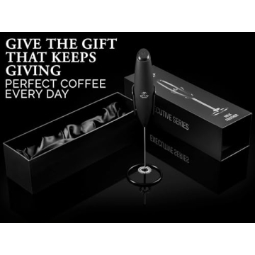 Zulay Kitchen Executive Series Milk Frother Wand for Perfect Froth