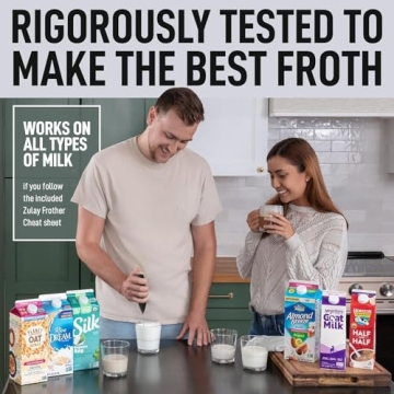 Zulay Kitchen Executive Series Milk Frother Wand for Perfect Froth