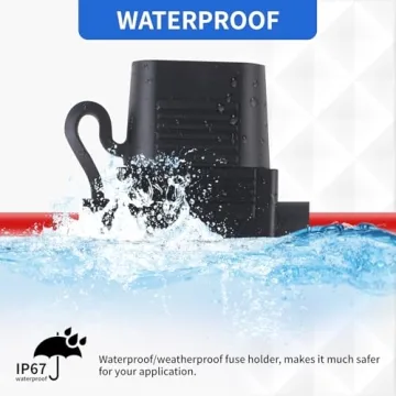 6 Pack Waterproof Inline Fuse Holder 12V with Fuses