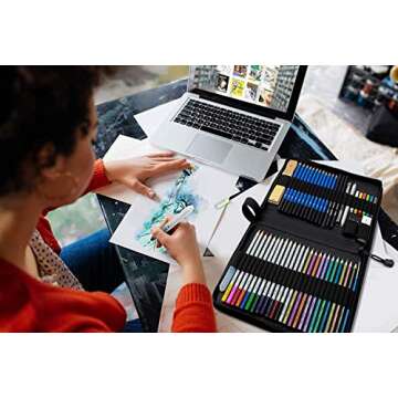 Drawing Pencils Art Supplies – 55pc Colored Pencils For Kids, Teens, And Adults Includes Charcoal ...