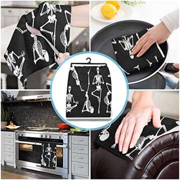 Chic Halloween Kitchen Towels - Fun & Absorbent Microfiber