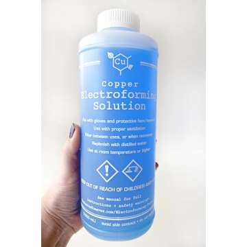 Copper Electroforming Solution Set - 2 x 1 Liter Bottles for Jewelry Making