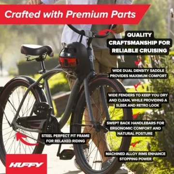 Huffy 26 Inch Cruiser Bike Stylish and Comfortable Ride