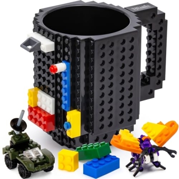 TOYAMBA Build on Brick BPA-Free Creative Cups for Kids - Building Block Mug DIY Idea with Building B...