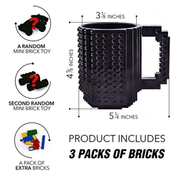 TOYAMBA Creative Building Block Mug for Kids and Adults