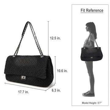 Stylish Oversize Quilted Denim Purse for Modern Women