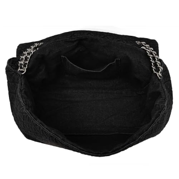 Stylish Oversize Quilted Denim Purse for Modern Women