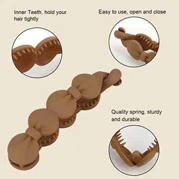 Hapdoo Hair Clips - 6PCS Stylish Banana Clips for Women