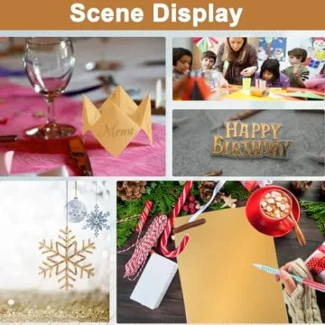 Silunkia Gold Shimmer Cardstock 60 Sheets Metallic Paper