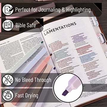 Mr. Pen Aesthetic Highlighters 8 Pastel Colors No Bleed