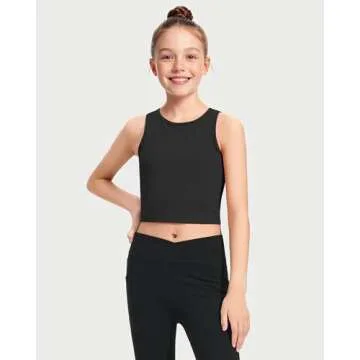 HASMES Girls Dance Tank Tops - Sleeveless Crop Tops