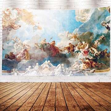 Sertiony Jesus Room Décor Tapestries 60X50 Inch Paris France Ceiling Painting in Hercules Room of t...