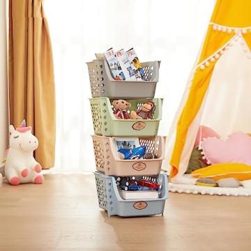 Titan Mall Stackable Storage Bins for Smart Organizing Solutions