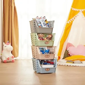 Titan Mall Stackable Storage Bins for Smart Organizing Solutions