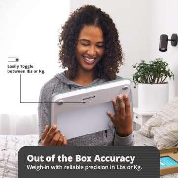 Greater Goods Digital AccuCheck Bathroom Scale for Body Weight, Capacity up to 400 lbs, Batteries Included, Ash Grey