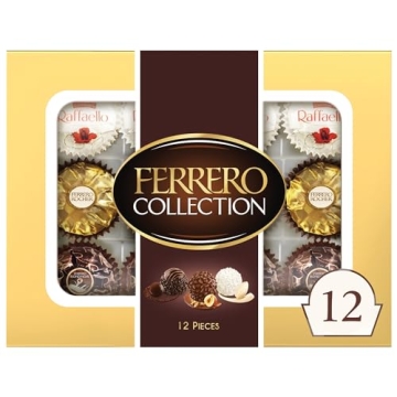 Ferrero Rocher Chocolates Gift Box - 12 Count Gourmet Treats